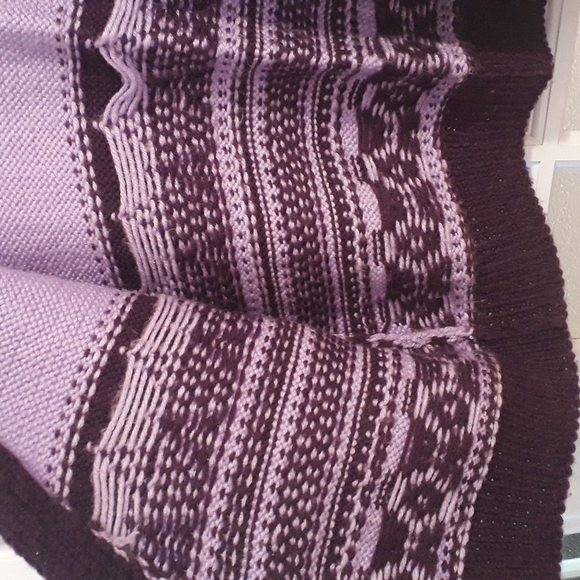 Handmade Fair Isle Purple And Lilac Vest - Picture 3 of 5